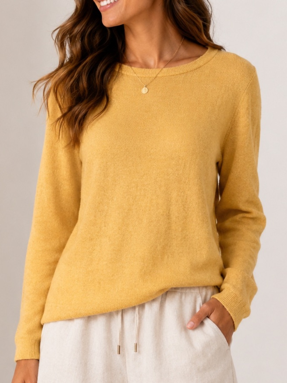 classic J.Crew Teddie crewneck sweater, lightweight and versatile design small